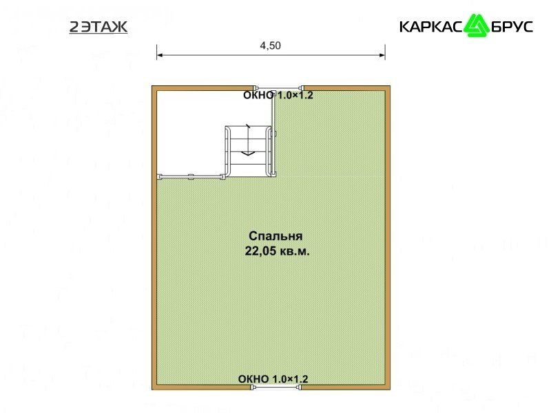 План дачного дома «Крепыш» 6x6 в Туле и Тульской области
